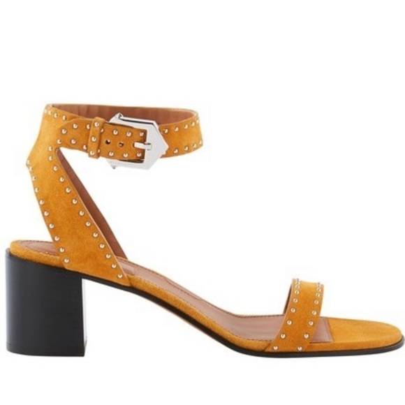 Givenchy Elegant 60 Studded Suede Sandals in Sienna - Picture 1 of 9